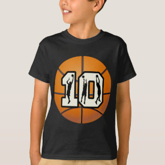 Basketball und Spieler der Nr.-10 T-Shirt