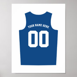 Basketball Uniform Poster personalisieren Blue