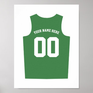 Basketball Uniform Poster personalisieren Dunkelgr