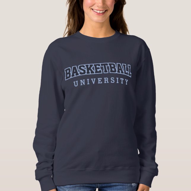 Basketball-Universität Funny Parody-Logo Sweatshirt (Vorderseite)