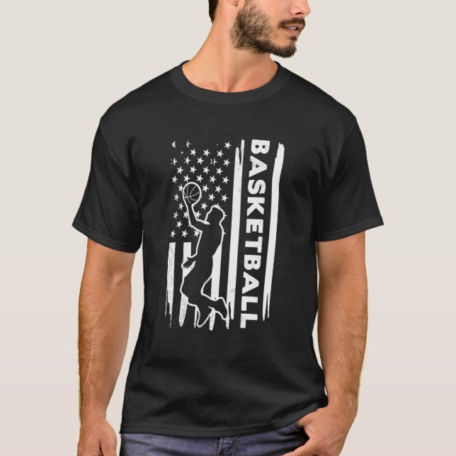 Basketball US flag graphic concept T-Shirt (Vorderseite)