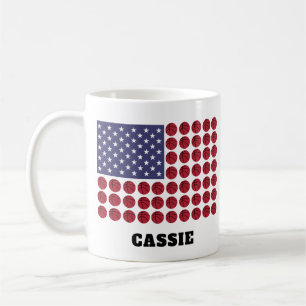BASKETBALL USA FLAG ZUNEHMEND KAFFEETASSE