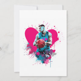 Basketball Valentinkarte Feiertagskarte