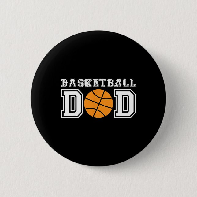 Basketball Vater Basketball Geschenk für Vater Bas Button (Vorderseite)