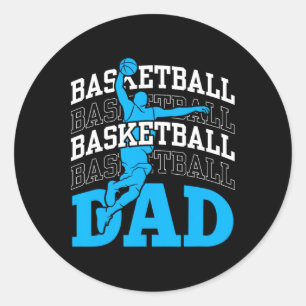 Basketball Vater Coach Team Match Player Vater Dad Runder Aufkleber