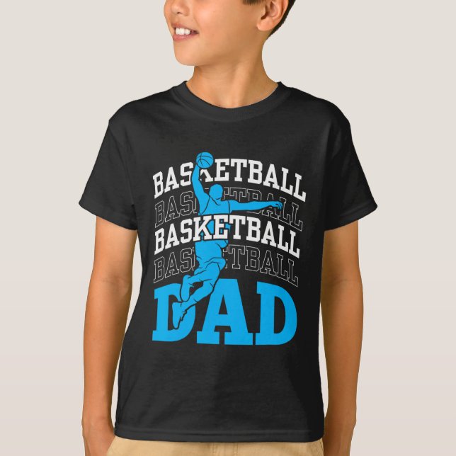 Basketball Vater Coach Team Match Player Vater Dad T-Shirt (Vorderseite)
