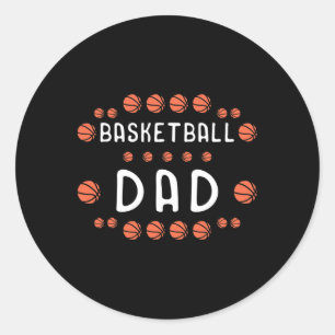 Basketball Vater Fan Best Daddy Ever Hooper Runder Aufkleber