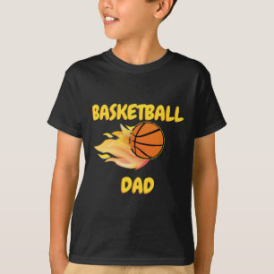 Basketball-Vater Fiery Basketball Geschenkdesign T-Shirt