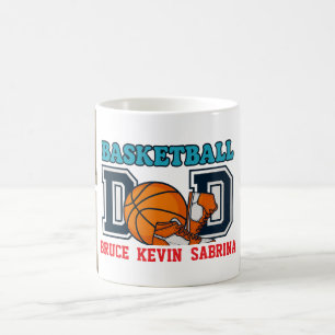 Basketball Vater Foto Collage Tasse - Personalisie