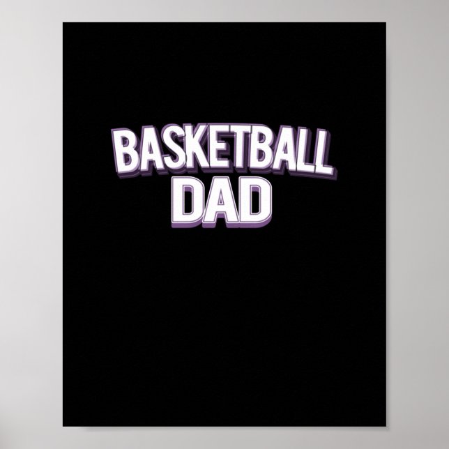 Basketball Vater - Funny Daddy Poster (Vorne)
