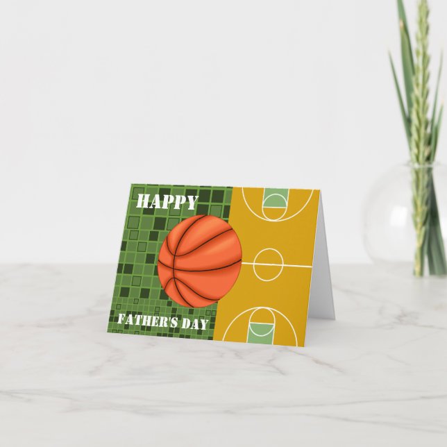 Basketball Vater Glückwunschkarte des Vaters Karte (Vorderseite)