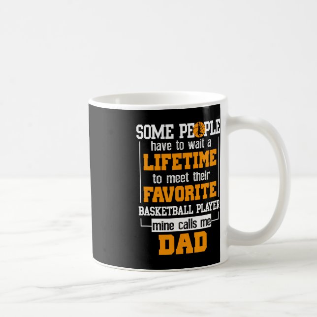 Basketball Vater Lebenszeit Lieblingsspielervater  Kaffeetasse (Rechts)
