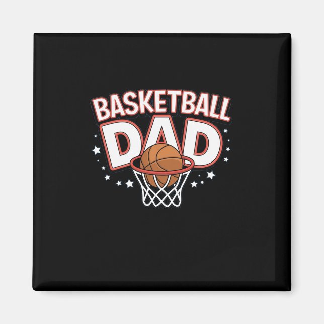 Basketball Vater Premium Magnet (Vorne)