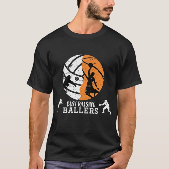 Basketball Vater Shirts für Männer Volleyball Vate (Vorderseite)