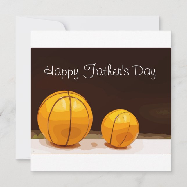 Basketball Vater Tag mit Vater und Sohn Ball (Vorderseite)