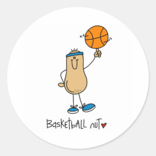 Basketball Verrückter Runder Aufkleber