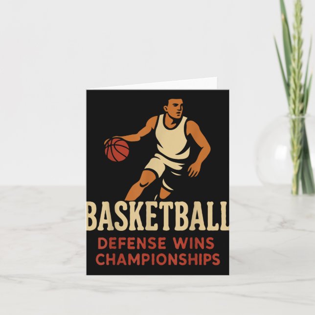 Basketball - Verteidigung gewinnt Basketballmeiste Karte (Vorderseite)