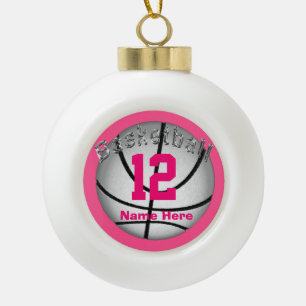 Basketball-Verzierungen für Mädchen mit Keramik Kugel-Ornament