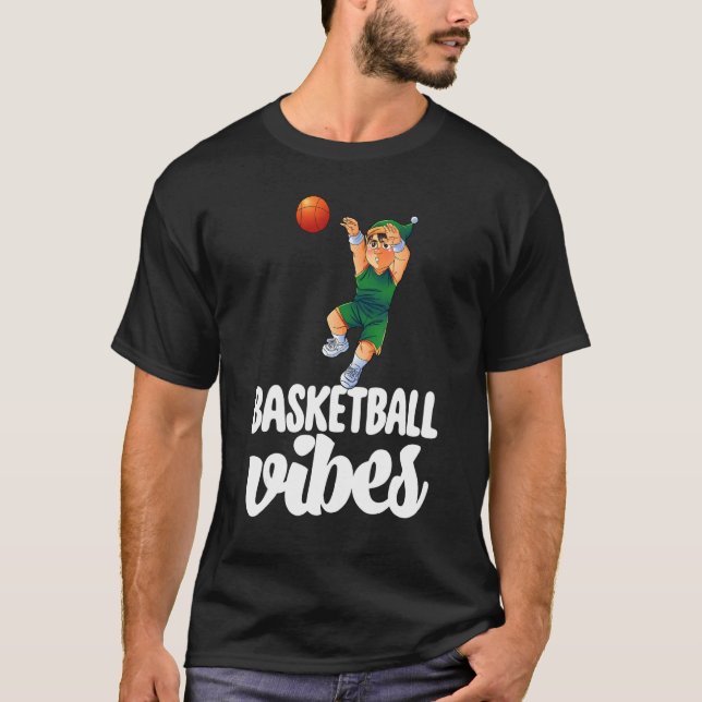 Basketball Vibes Gnome  Basketball Game Celebratio T-Shirt (Vorderseite)