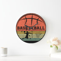 Basketball-Vintage-Spieler-Slam-Dunk