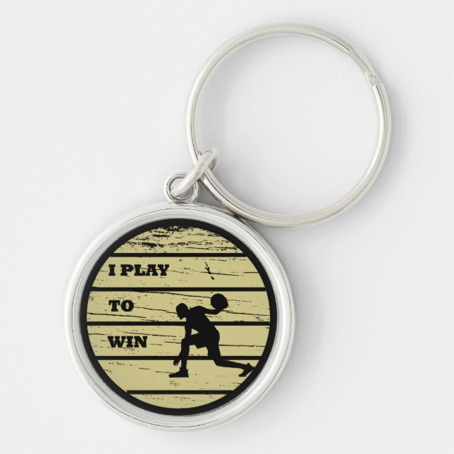 Basketball-Vintager Retrospieler Schlüsselanhänger (Vorne)