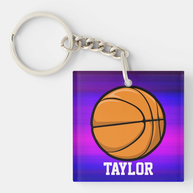Basketball; Violet Blue und Magenta Schlüsselanhänger (Vorderseite)