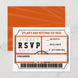 BASKETBALL VIP REPLATTE Bar Bat Mitzvah Einladung