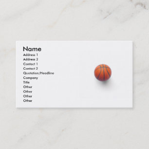 Basketball Visitenkarte