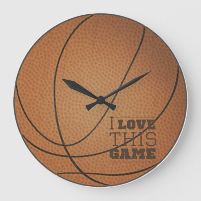 Basketball Wall Clock Große Wanduhr (Vorderseite)
