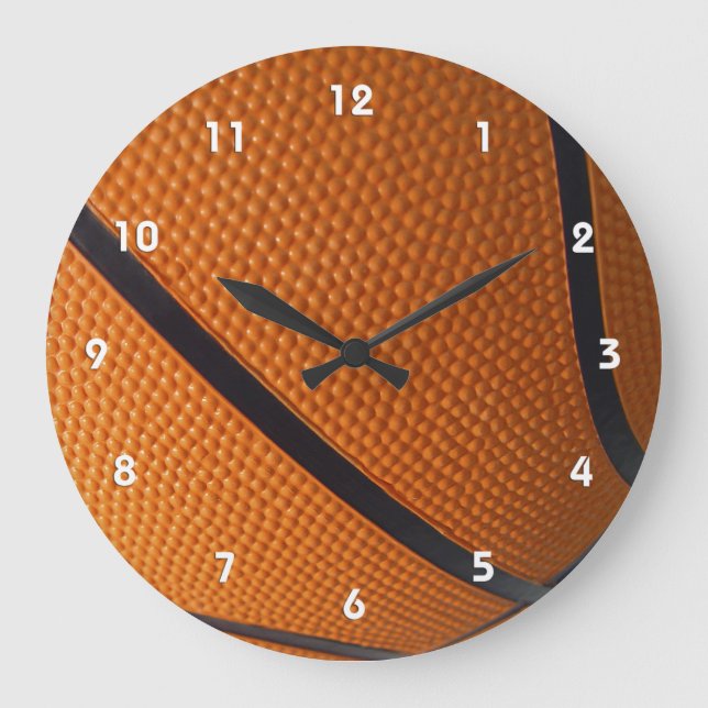 Basketball Wall Clocks Große Wanduhr (Vorderseite)