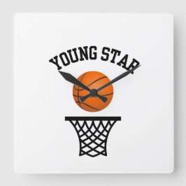 Basketball-Wall-Uhr Quadratische Wanduhr