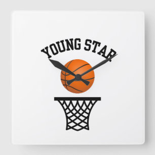 Basketball-Wall-Uhr Quadratische Wanduhr
