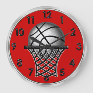 Basketball-Wandleuchten in Ihrer FARBE Große Wanduhr
