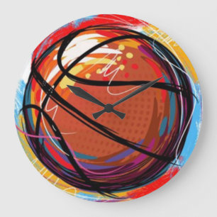 Basketball-Wanduhr Große Wanduhr