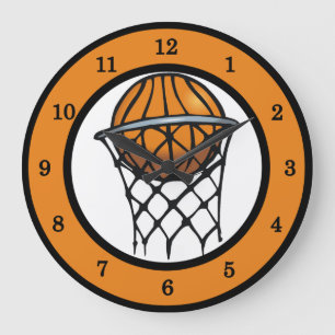 Basketball-Wanduhr Große Wanduhr