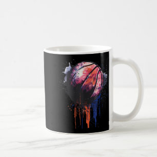Basketball Wasserfarbe Zeichnend Artwork Basketbal Kaffeetasse