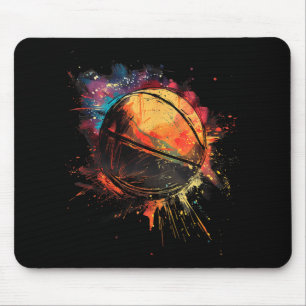 Basketball-Wasserfarbenball-Basketballspieler Zeic Mousepad
