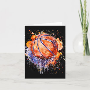 Basketball Wasserfarbenspiel Basketball Hoop Cola Karte