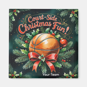 Basketball Weihnachten mit dem Namen Ihres Teams t Magnet