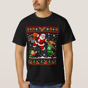 Basketball Weihnachten Santa Claus Basketball T-Shirt