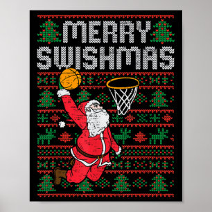 Basketball Weihnachten Weihnachten Weihnachtsmanns Poster