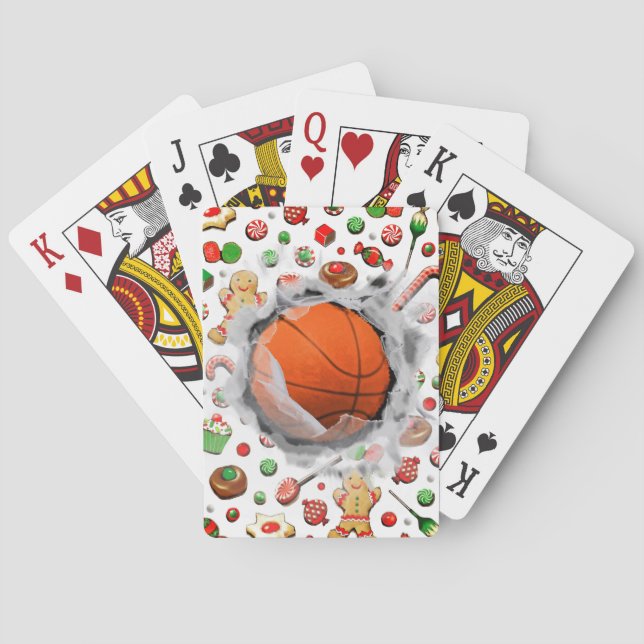 Basketball Weihnachts-Kleine Geschenke Spielkarten (Rückseite)