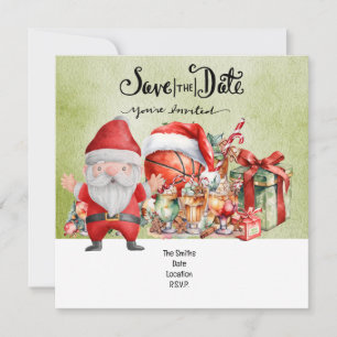 Basketball Weihnachts-Party mit dem Weihnachtsmann Save The Date