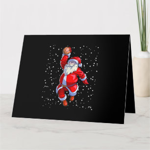 Basketball Weihnachts-Shirt Männer Boys Basketball Karte
