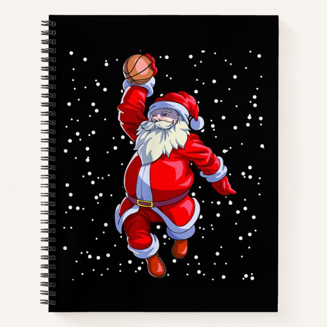 Basketball Weihnachts-Shirt Männer Boys Basketball Notizbuch (Vorderseite)