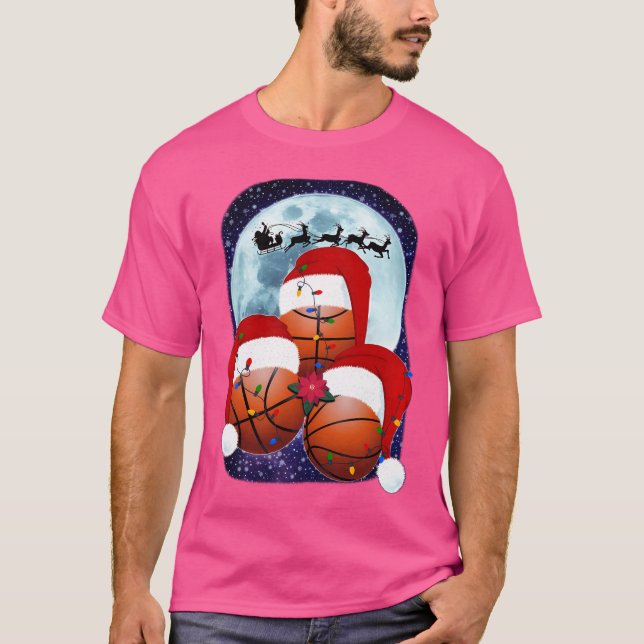 Basketball Weihnachts-Weihnachtsmannmütze Moon Ren T-Shirt (Vorderseite)