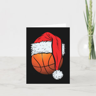 Basketball Weihnachtsball Weihnachtsmannmütze Weih Karte