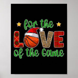 Basketball Weihnachtsbasketball Spieler Weihnachts Poster