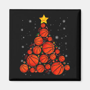 Basketball Weihnachtsbaum Xmas Santa Sport Herren Magnet