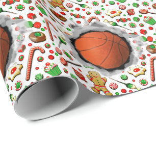 Basketball Weihnachtsfeier Geschenkpapier